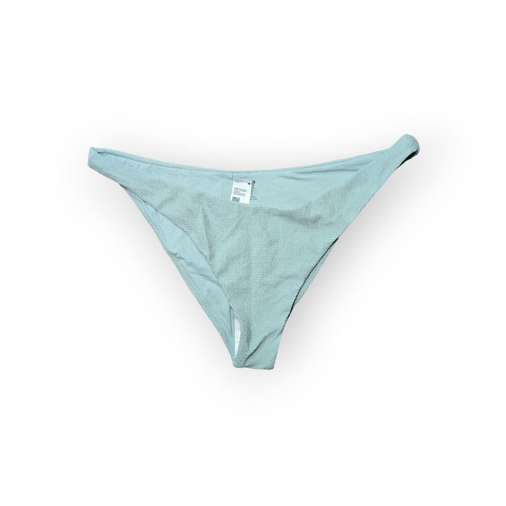 PrAna Womens XL Seafoam Green Textured Bikini Bottom NWOT High Cut Swimsuit